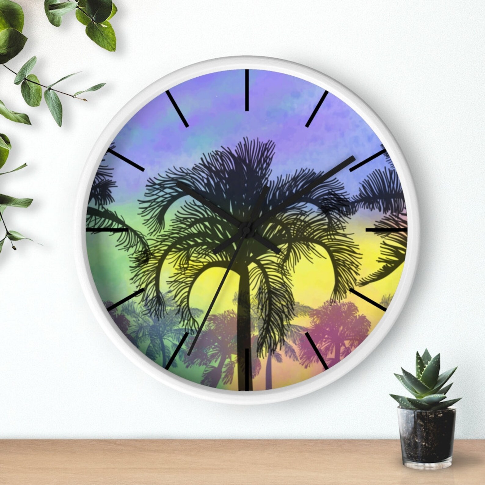 Beach wall clock Wall clocks large Modern clock Cool wall Etsy