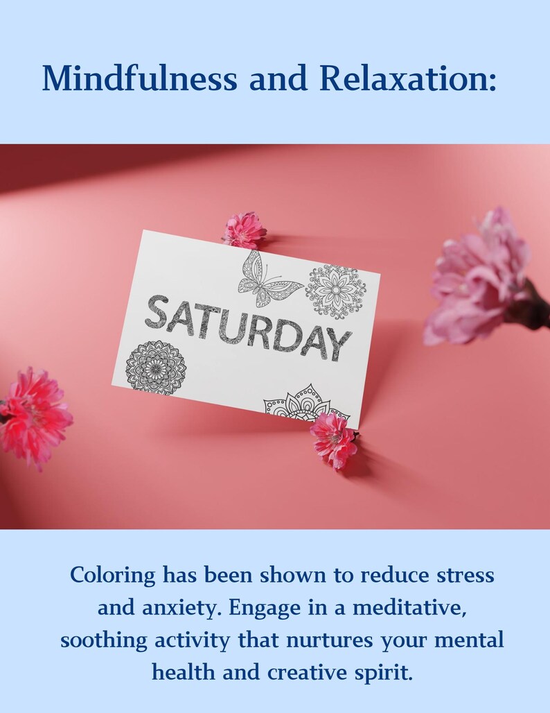 Days of the Week Mandala Coloring Pages | Instant Digital Download ...