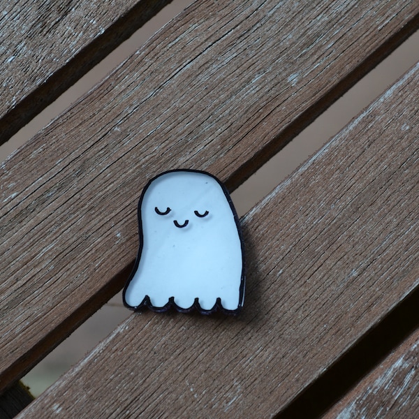 Happy Lil Ghost Pin Badge