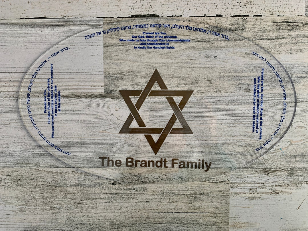 Hanukkah Drip Tray Menorah Candle Tray Serving Plate Latke Platter