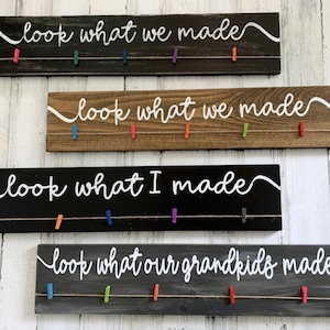 Look what we made sign personalized look what I made sign Kids artwork display Customized playroom wall art sign Toddler Room Decor Kids art