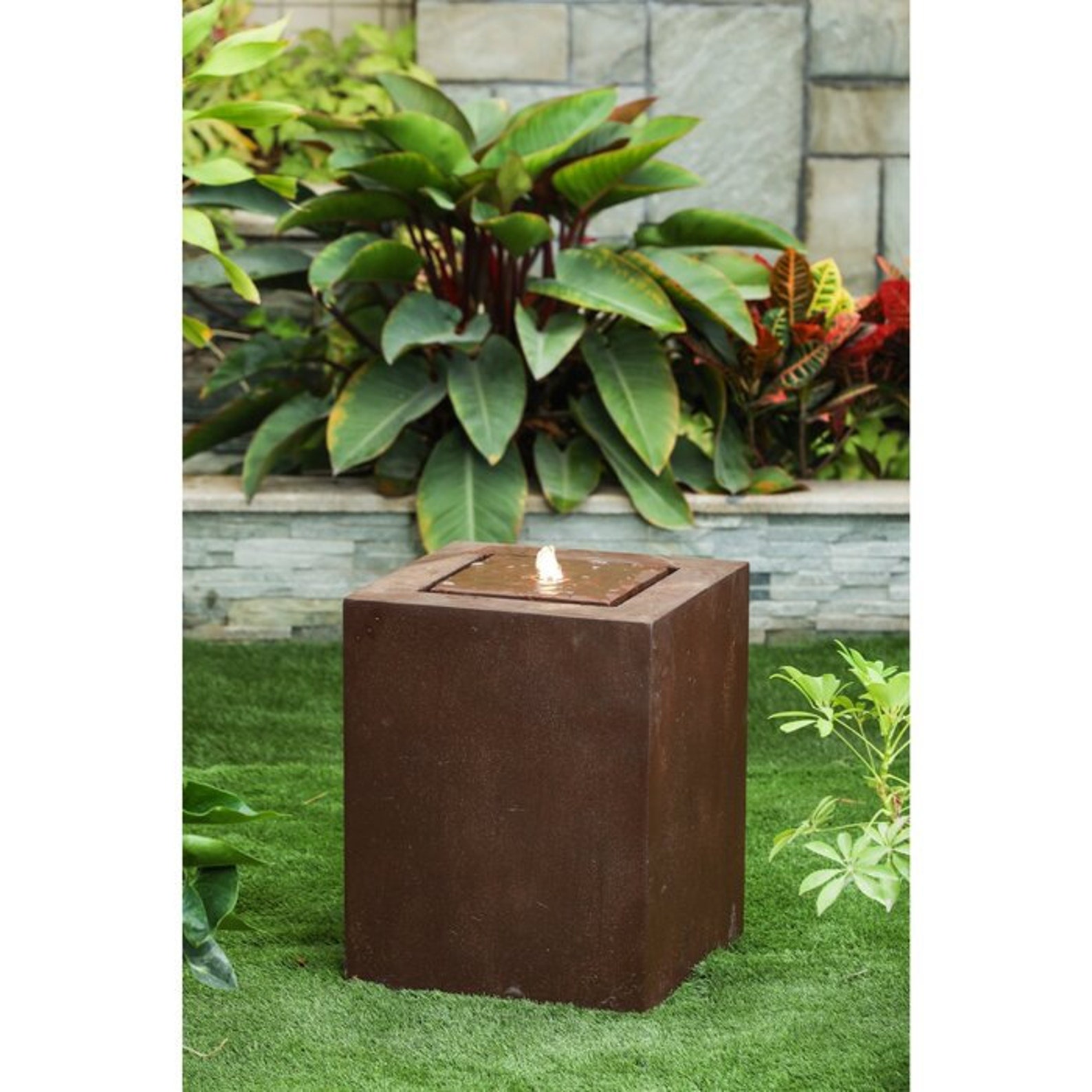 Modern Square Bird Bath Fountain Etsy