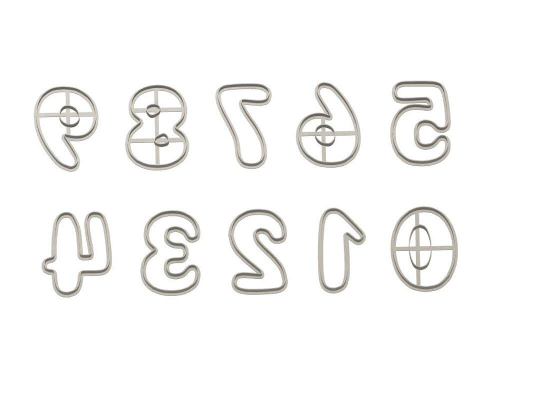 Numbers Cookie Cutter 1 Etsy