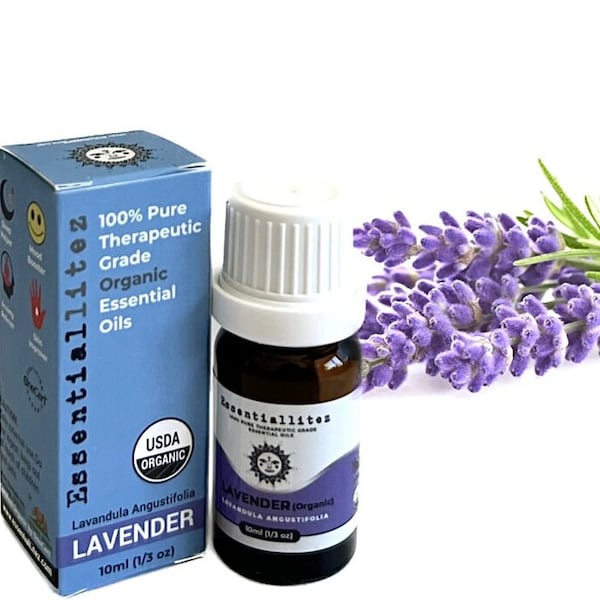 Lavender Essential Oil 100% Pure USDA Organic Therapeutic Grade 10ml. 1/3oz