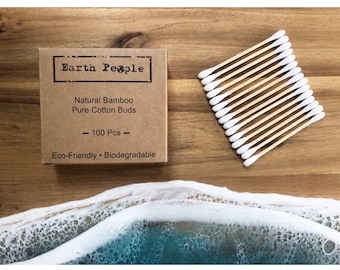 Bamboo Cotton Buds: Eco-Friendly, Plastic-Free (100 pcs)