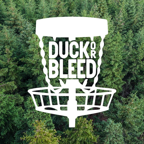 Disc Golf Car Decal, Duck or Bleed Sticker, Disc Golf Design