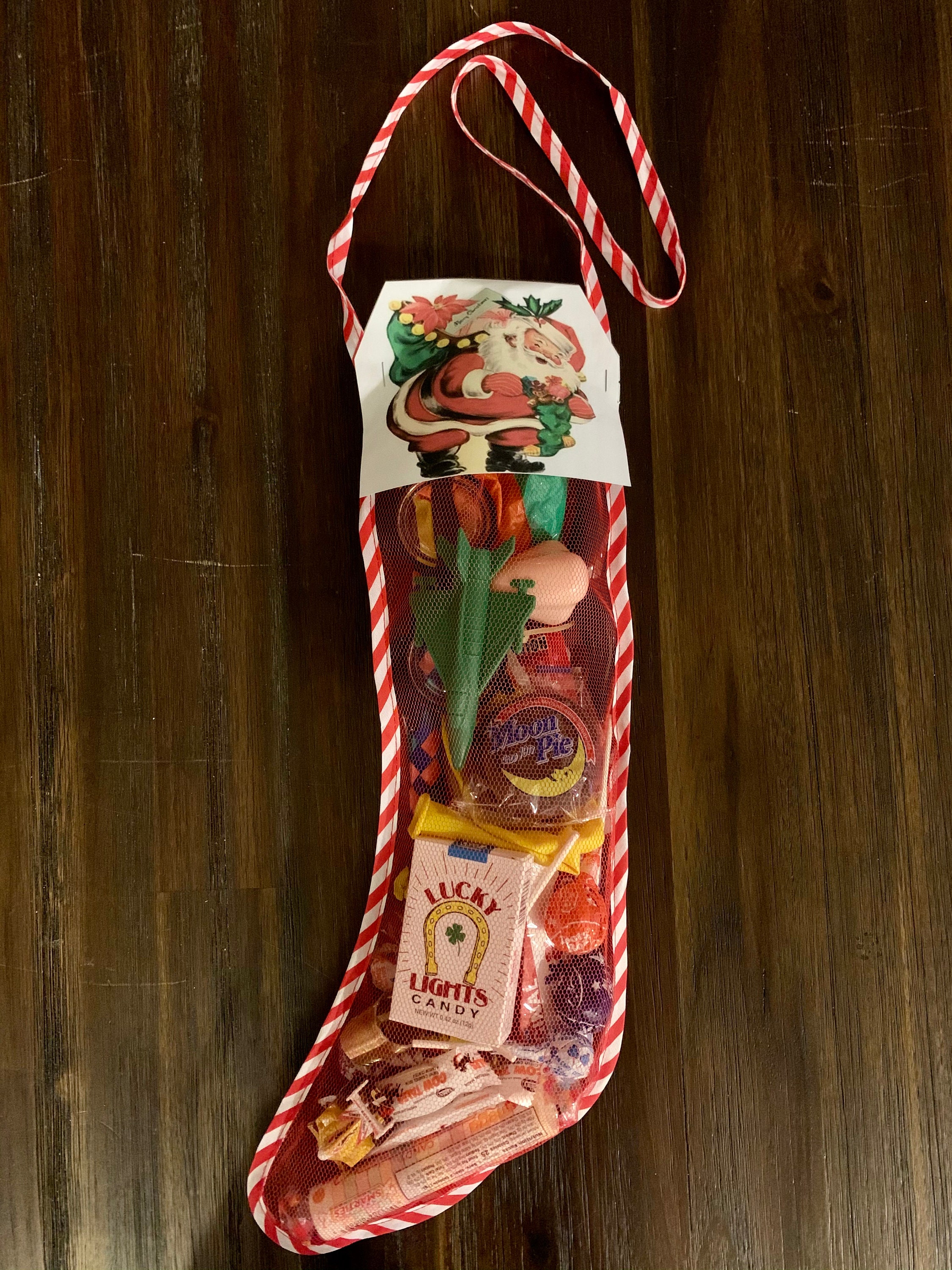 Large Vintage Inspired Mesh Christmas Stockings Etsy New Zealand