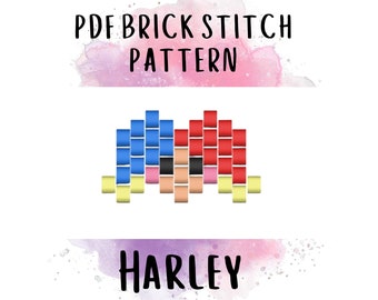 Brick Stitch Beading PATTERN Harley -  (delica/seed bead)