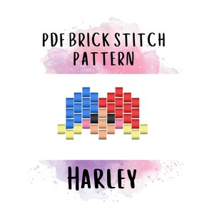 Brick Stitch Beading PATTERN Harley -  (delica/seed bead)