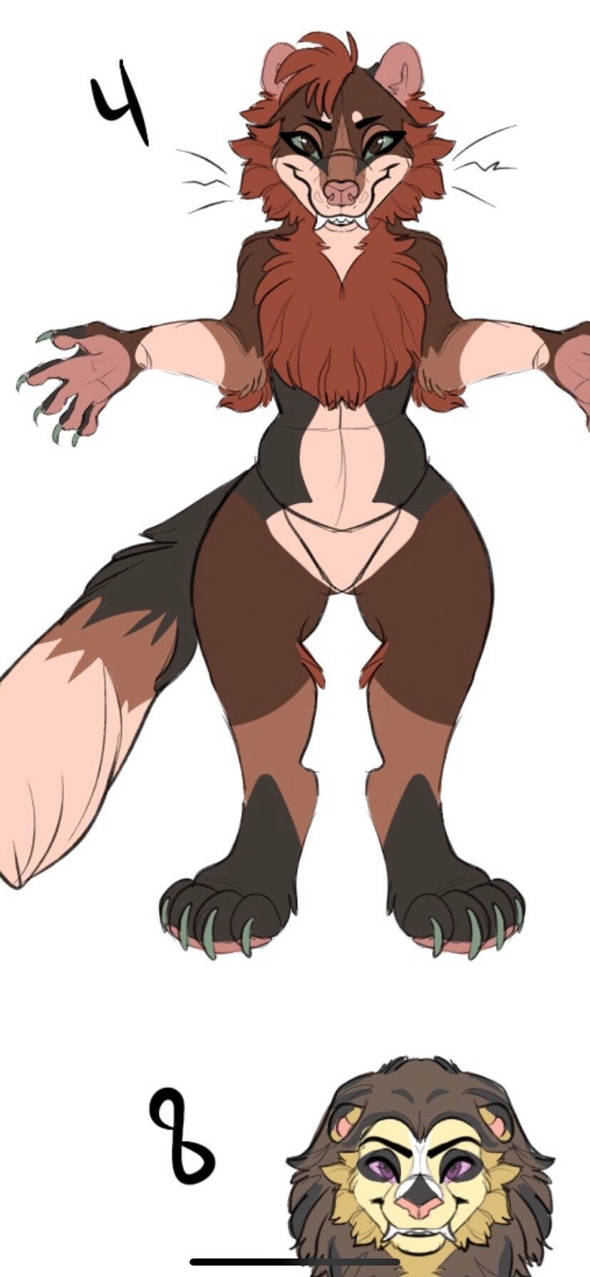 Bulk Fursona Dog Fursona Furry Adopt Character Purple Large Etsy