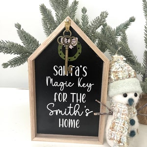 Santa&#39;s Magic Key House, Personalized Magic Key, Christmas Eve Traditions, Gift, Kids Christmas Eve Gift, Santa Door Key, Stocking Stuffer