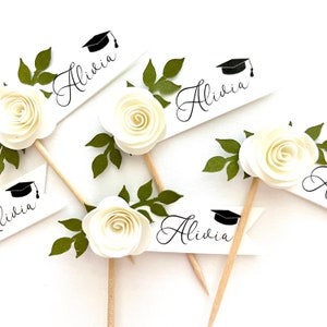 Graduation Cupcake Toppers, Class of 2025, Personalize these beautiful Toppers for your Graduate!