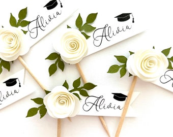 Graduation Cupcake Toppers, Class of 2026, Personalize these beautiful Toppers for your Graduate!