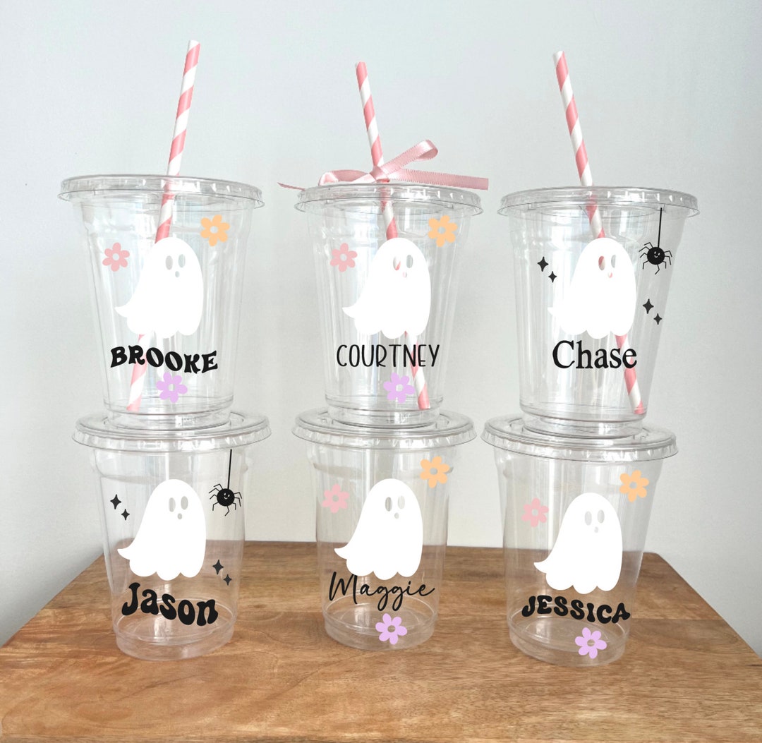 Ghost Halloween Cups Glow in the Dark White Ghost Etsy