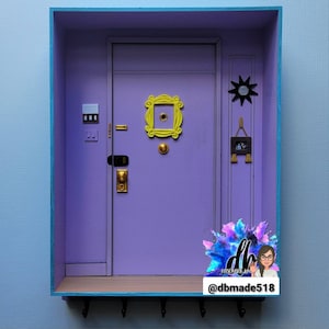 Monica's Purple Door Key Holder: Friends TV Show Fan Art