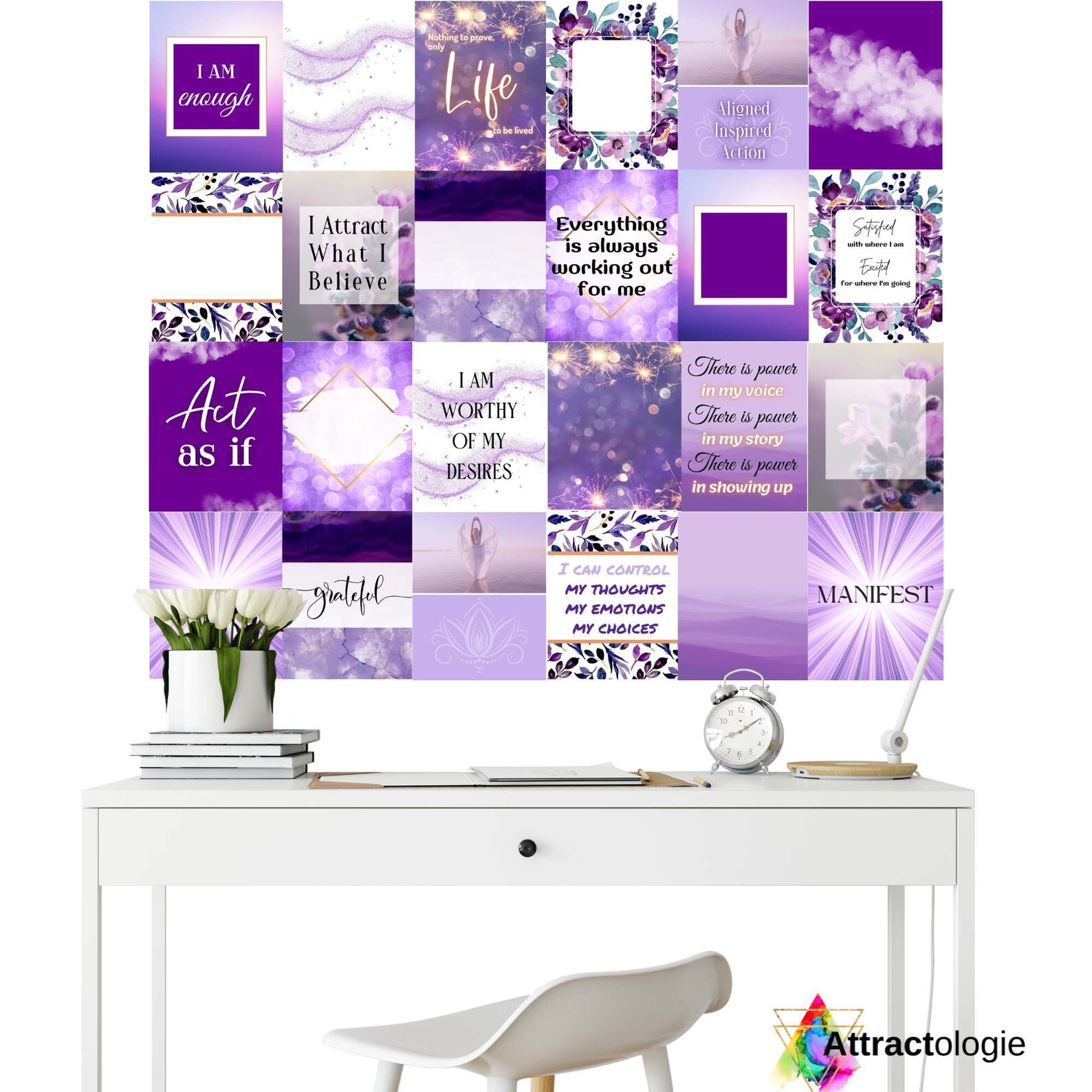 Vision Board Wall Collage Kit Printable Affirmations Etsy Canada