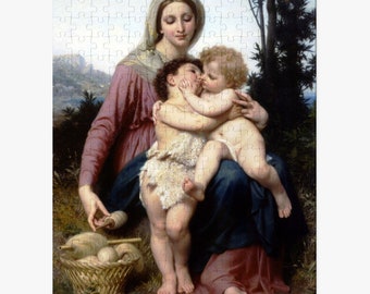 Puzzle - Holy Family 252 Piece Puzzle -  Jesus, Mary, and John Puzzle - Catholic Puzzle - Catholic Gift