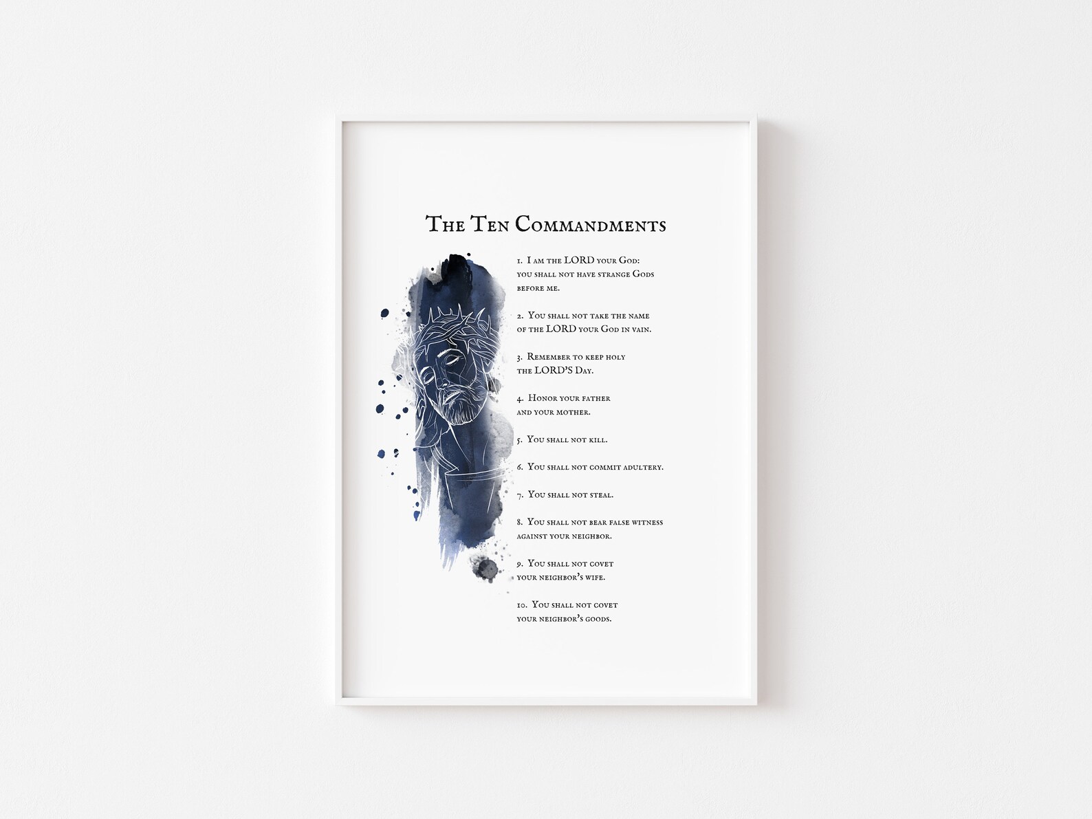 Printable Christian Wall Art - 4 Versions of the Ten Commandments - 4 ...