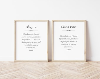 Catholic Prayer Print - Glory Be, Gloria Patri (Digital Download)