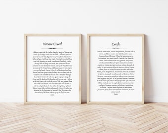Nicene Creed Catholic Prayer Print - Latin & English (Digital Download)