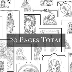 Printable Coloring Book "Our Lady Coloring Book" - Catholic coloring page - printable coloring page