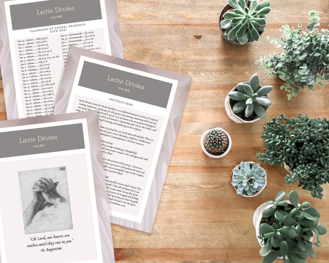 Lectio Divina Instructions Guide and Journal Workbook 14 Etsy