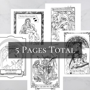 Printable Coloring Page Bundle 4 - 5 Catholic Coloring Pages - printable coloring pages