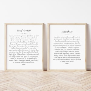 Catholic Prayer Print &quot;Mary&#39;s Prayer&quot; - Printable &quot;Magnificat&quot; - 8X10 prayer print
