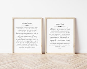 Catholic Prayer Print "Mary's Prayer" - Printable "Magnificat" - 8X10 prayer print