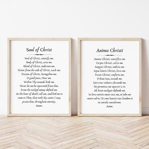 Katholischer Gebetsdruck &quot;&quot;Anima Christi&quot;&quot; - Seele Christi, heilige mich - 200x300 cm.&quot;