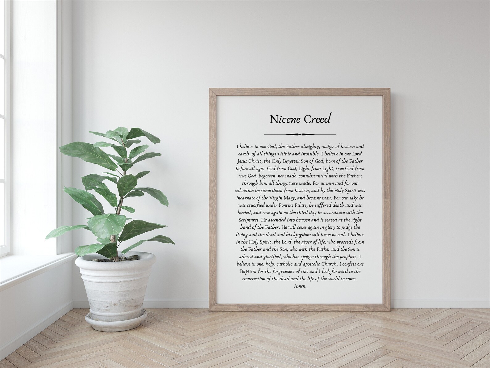 Catholic Prayer Print nicene Creed Printable i Believe 8X10 Prayer ...