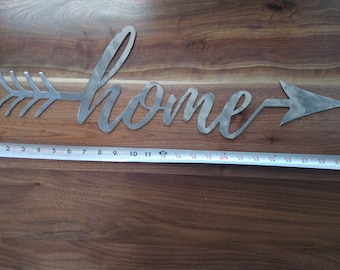 Home arrow metal wall hanging