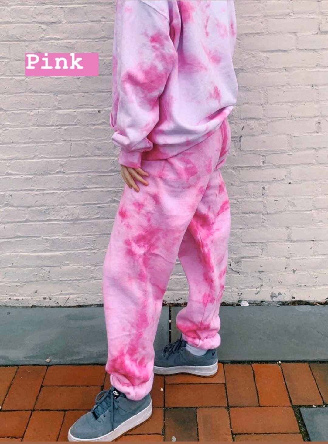 White sweatshirt and sweatpants for tie dye Clearance