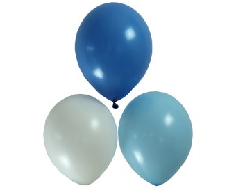 Luftballon Set blau - mit 6 Ballons - geeignet für Helium
