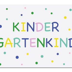 Postkarte Kindergartenkind bunte Buchstaben - Kindergartenkarte - Kita Karte - ideal zum Start in den Kindergarten