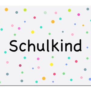 Postkarte "Schulkind" mit Konfetti Punkten - Einschulungskarte - Glückwunschkarte - ideal zur Einschulung