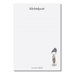 Mini Block A7 Wichtel 50 Blatt - ideal zur für Eure Wichtelbriefe