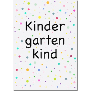 Postkarte Kindergartenkind Konfetti - Kindergartenkarte - Kita Karte - ideal zum Start in den Kindergarten