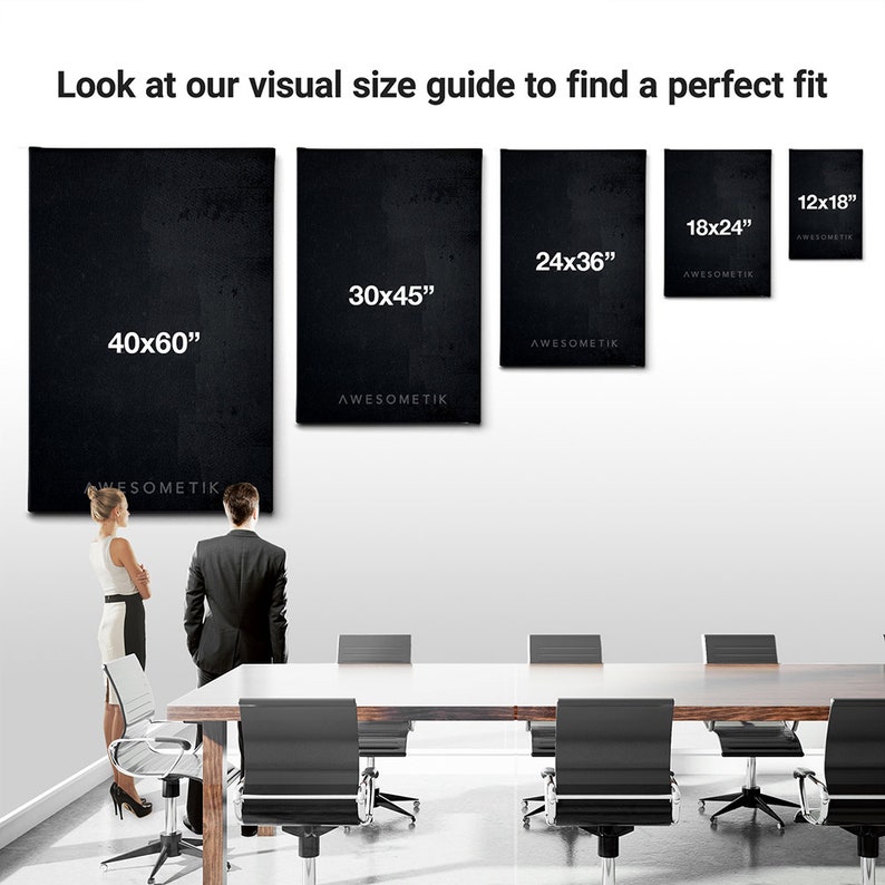 BW Execution Noun Quote Motivational Canvas Special Design Canvas Wall Art OfficeMotivational Collection for Gym /&Home Decor#32