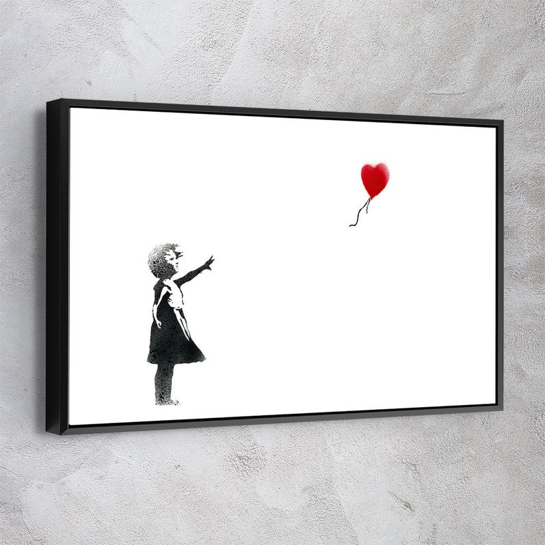 Made In Usa Banksy Graffiti Street Art Canvas Art Home D U00e9cor Red Balloon Girl Ready To Hang Prints Art Collectibles Issho Ueno Com