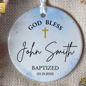 Personalized Baptism Ornament Gift for Boy Custom Baptized Cross Ornament Gift for Girl Personalized  Ornament keepsake Baptism Custom Gift