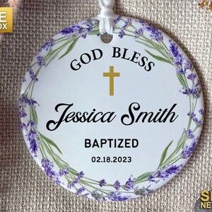 Personalized Baptism Gift Baptism Ornament Gift for baby Custom Baptized Cross Ornament Gift for Girl n boy Personalized  Ornament keepsake