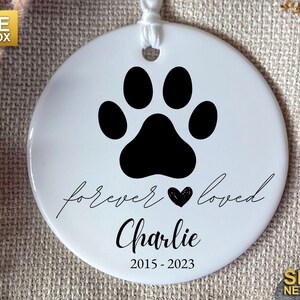 Personalized Dog Christmas Ornament Custom Pet Memorial Ornament Custom Dog Name Christmas Ornament Cat Ornament keepsake Memorial Ornament