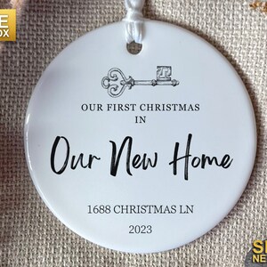 Custom in Our New Home Ornament Personalized New Home Christmas Ornament Personalized Our New House First Christmas in Our New Home Ornament