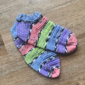 Knit Socks, Handknit Socks, Knit Women’s Socks size Small Medium, Handmade Socks, NonWool Socks, Women’s Boot Socks, Stripped Socks