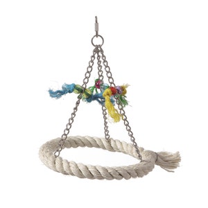 Medium Sisal Ring Swing For Parrot Bird