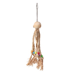 Octopus Shaped Bird Toy with Braided Corn Husk