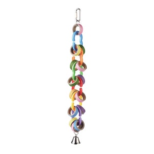 Parrot Toy with Plastic Chain and Bagels