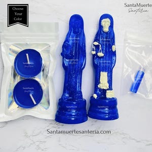 Holy Death Amulet, Holy Death Blue statue, Santa Muerte Amuleto, Santa Muerte Estatua Azul, Proteccion de la Santa Muerte