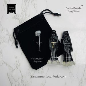 Amuleto de la Santa Muerte, Estatua Negra de la Santa Muerte, Santa Muerte Amuleto, Santa Muerte Estatua Negra